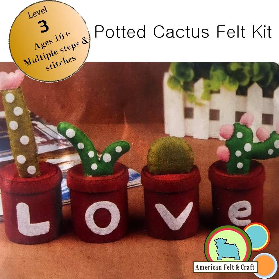 Cactus Felt Craft Kit- Imported - American Felt & Craft